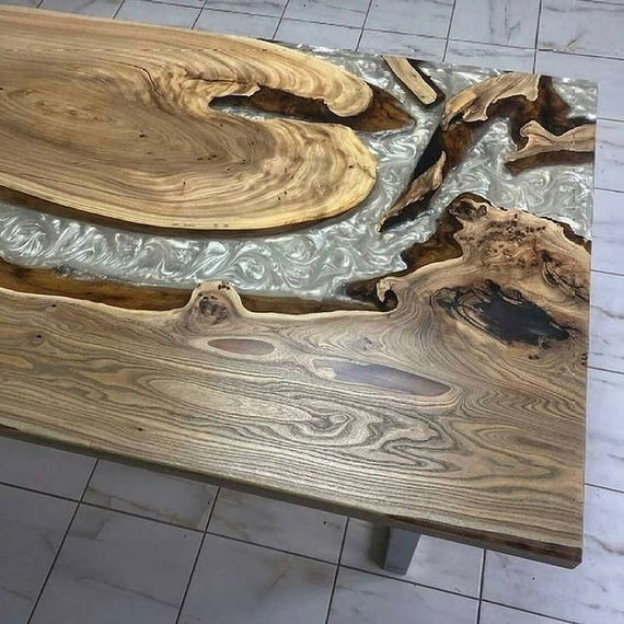  Natural Burn Wood Table Resin Black Epoxy Table Epoxy Dining  Table Coffee Table End Table Bar Counter Top Living Room Table Wall Art  Wooden Table Home Decor (Without Stand, 90 x