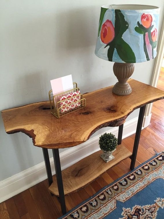 Rustic on sale foyer table