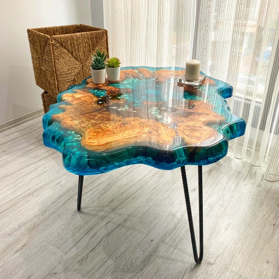 Custom Resin River Table Round Small Living Room Table Coffee Table Wood  Slab Coffee Round Epoxy Resin Table Top - Coffee Tables - AliExpress