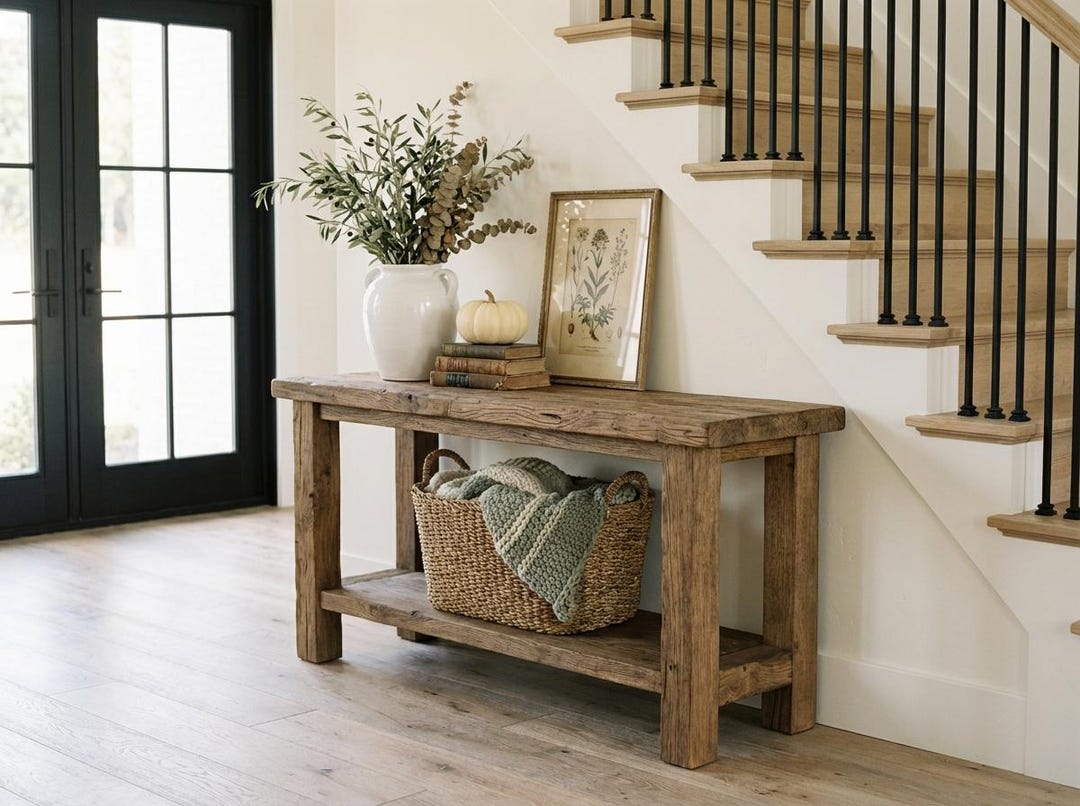 Console Table/ Unique Rustic/reclaimed Wood/ Custom Farmhouse Hallway ...