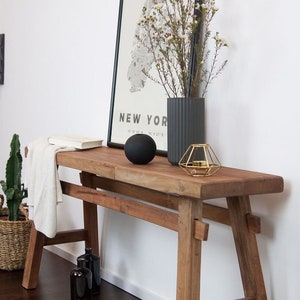 Custom wood cheap console table