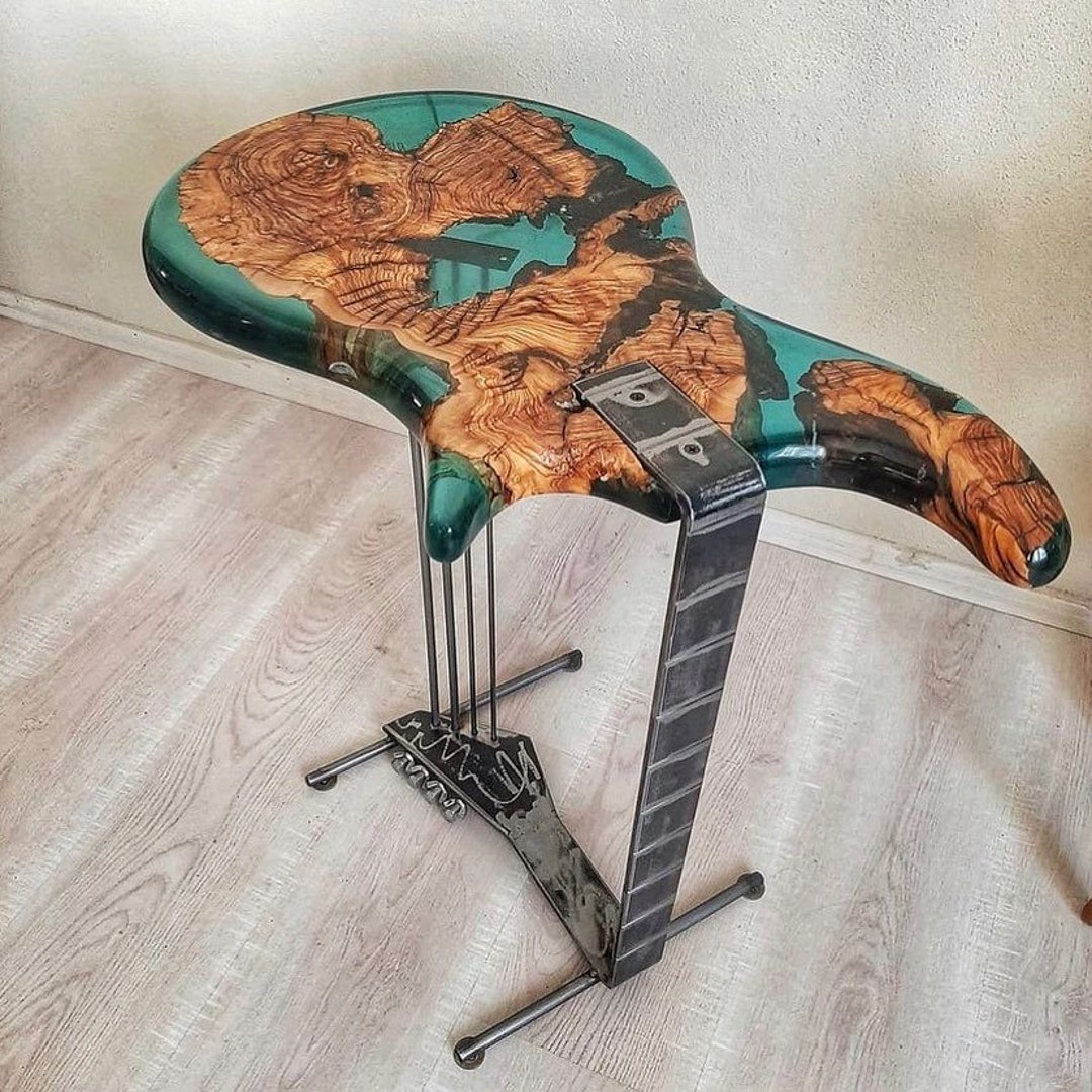 Coffee/side/end/guitar Table Wood Raund/epoxy Resin Live Coffee/side/end/guitar Table Wood Raund/epoxy Resin Live