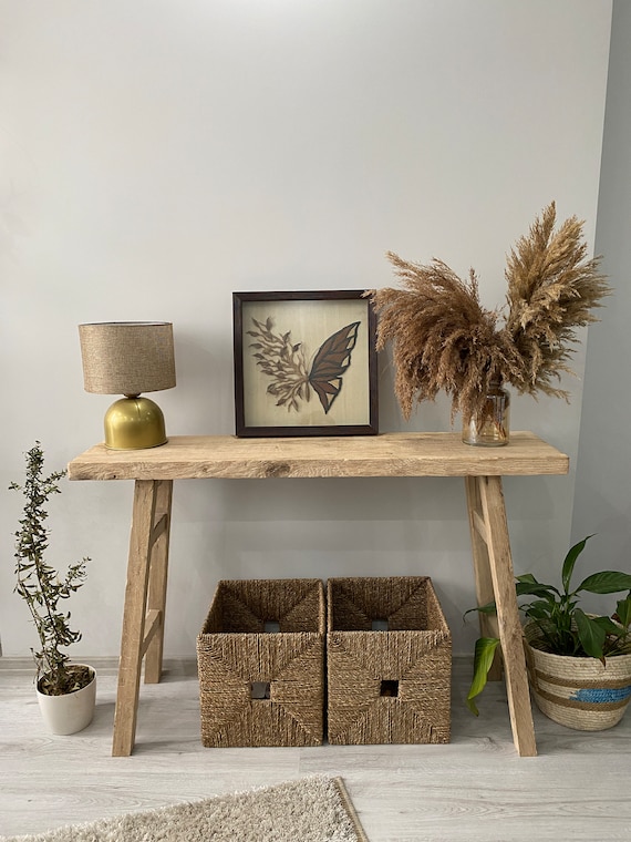 Rustic entryway console table outlet