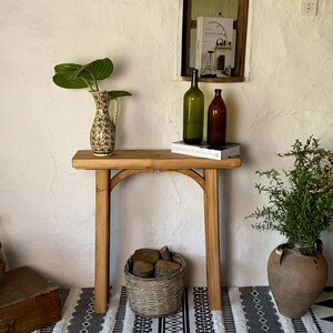 Console Table, Unique Rustic/Reclaimed Wood, Custom Farmhouse Hallway Sofa Entrway Wooden Solid Foyer Dresser Entry Table Gift for Women/Her