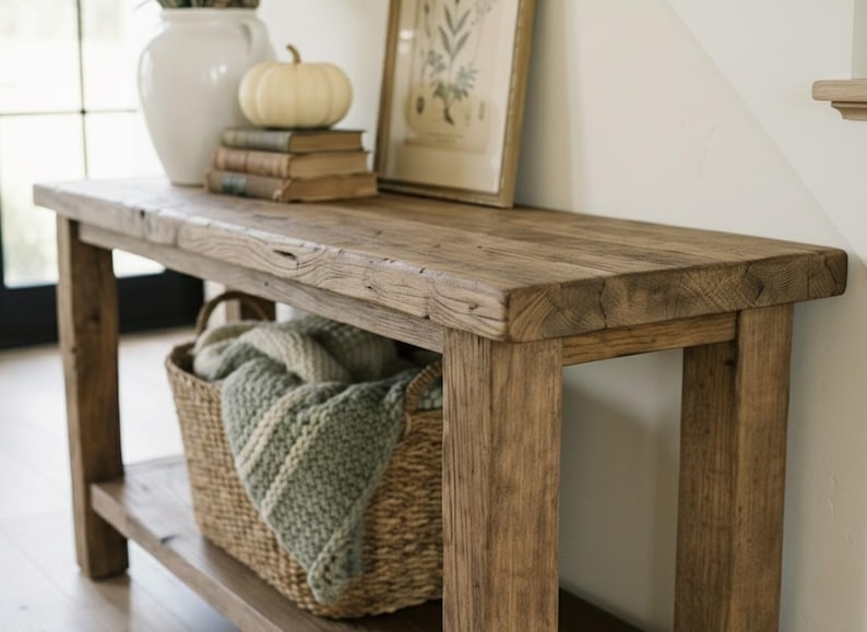 Console Table/ Unique Rustic/reclaimed Wood/ Custom Farmhouse Hallway ...
