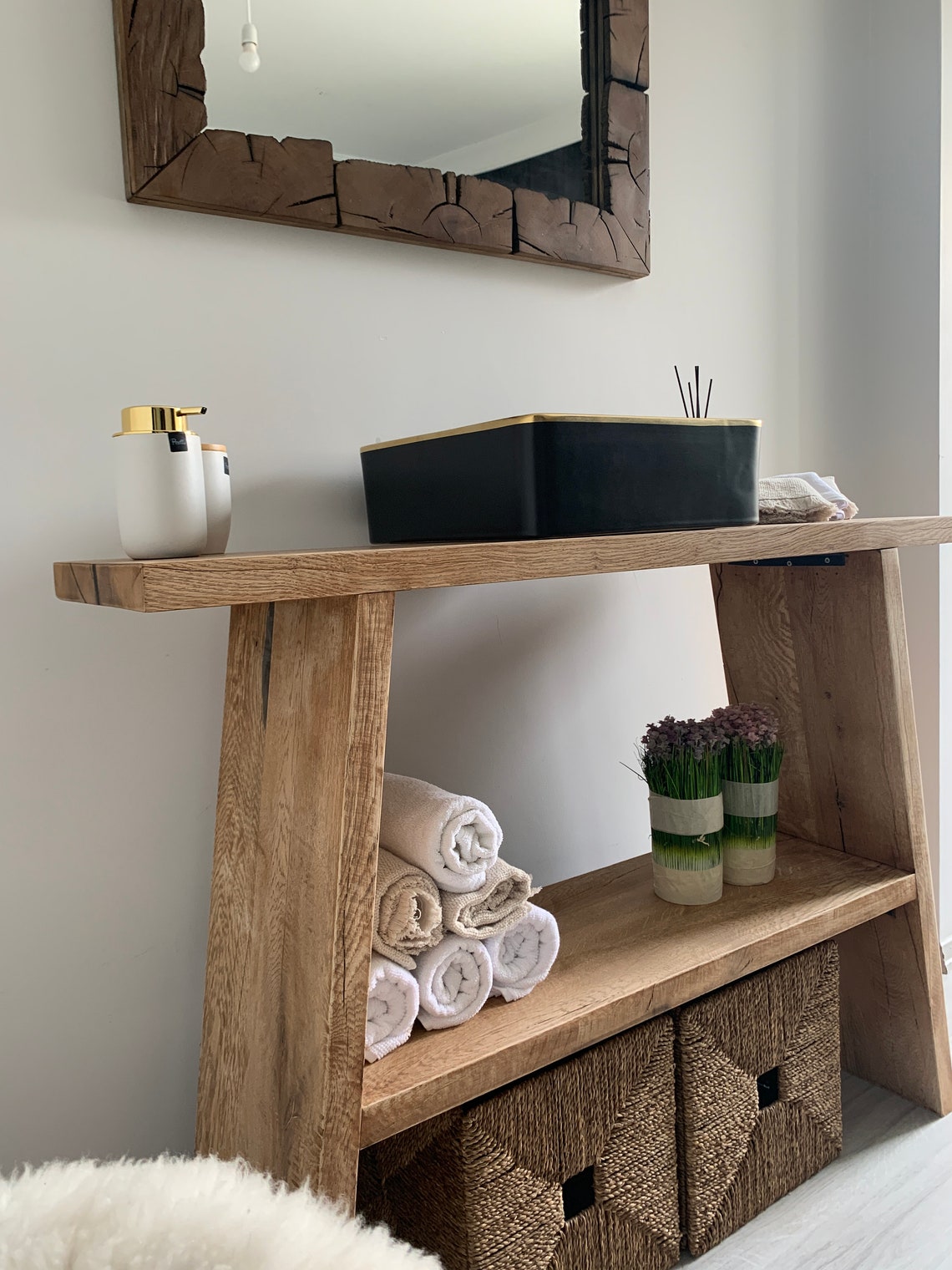 Bathroom Vanity /counter Top Wood/wooden Vanities Sink - Etsy