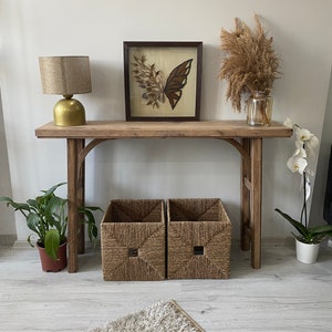 Console/Hallway/Entrway table Rustic custom reclaimed Wooden/Solid/Live edge luxury end/entry/kitchen/coffee/side/ table Gift for mom/her