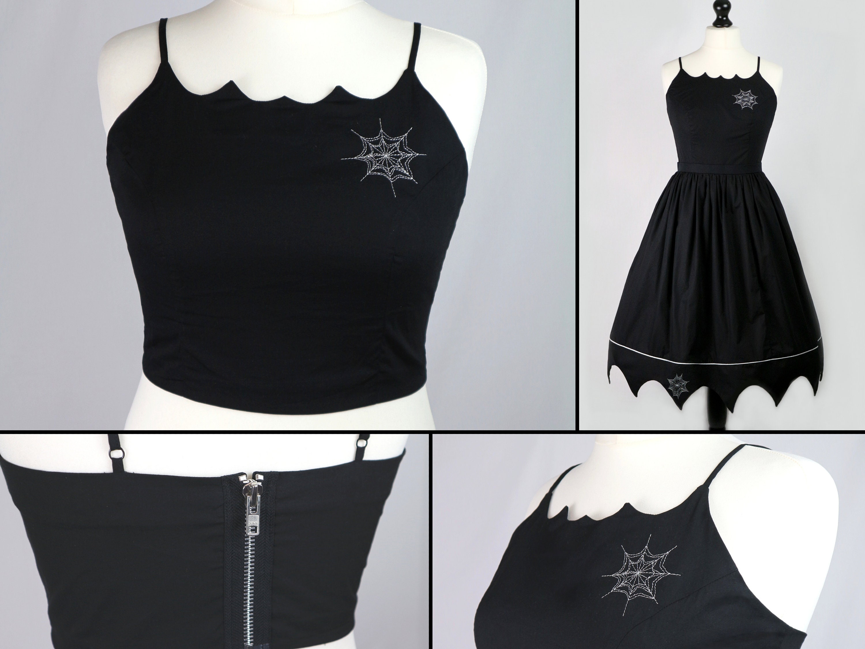 Goth crop top Goth shirt Halloween top Witchcraft shirt spiderweb gothic Goth crop top Goth shirt Halloween top Witchcraft shirt spiderweb gothic