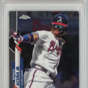 Graded 2020 Topps Chrome Ronald Acuna Jr. #112 Baseball Card PSA 10 Gem Mint