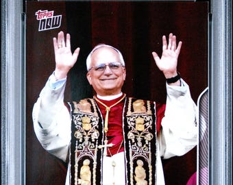 Psa 10 2025 Topps Now 1st American Pope Pope Pope Leo Xiv Rc