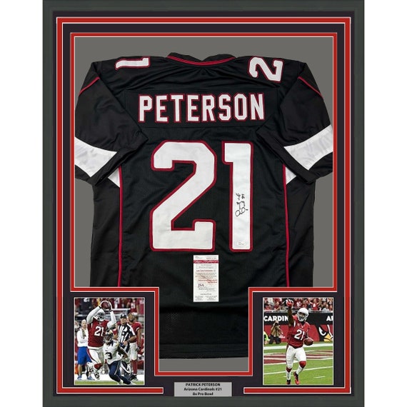 Framed Autographed signed Patrick Peterson 35x39 Arizona Black Jersey JSA COA Etsy