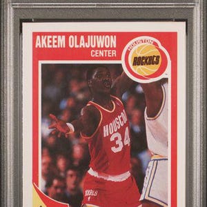 Graded 1989 Fleer Hakeem Akeem Olajuwon #61 Basketball Card PSA 10 Gem Mint