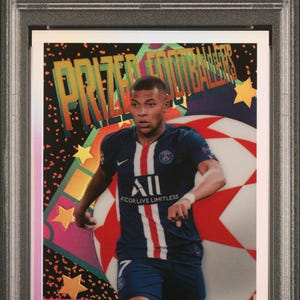 Graded 2019 Topps Finest UCL Kylian Mbappe #PFKM Prized Footballers Soccer Card PSA 10 Gem Mint
