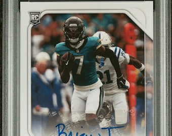 Graded 2024 Panini Instant NFL Brian Thomas Jr #72 Autograph /99 Rookie RC Football Card PSA 10 Auto Grade Gem Mint