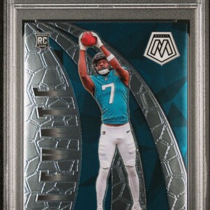 Graded 2024 Panini Mosaic Brian Thomas Jr #1 Elevate Rookie RC Football Card PSA 10 Gem Mint