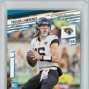 Graded 2021 Panini Chronicles Trevor Lawrence #201 Prestige Rookie Update Rookie RC Football Card PSA 10 Gem Mint