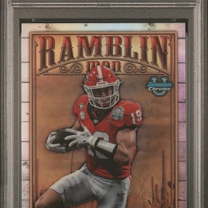 Graded 2023 Topps Bowman U Chrome Brock Bowers #RM1 Ramblin Man Rookie RC Football Card PSA 10 Gem Mint