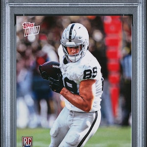 Graded 2024 Topps Now Brock Bowers #15 Rookie RC Football Card PSA 10 Gem Mint