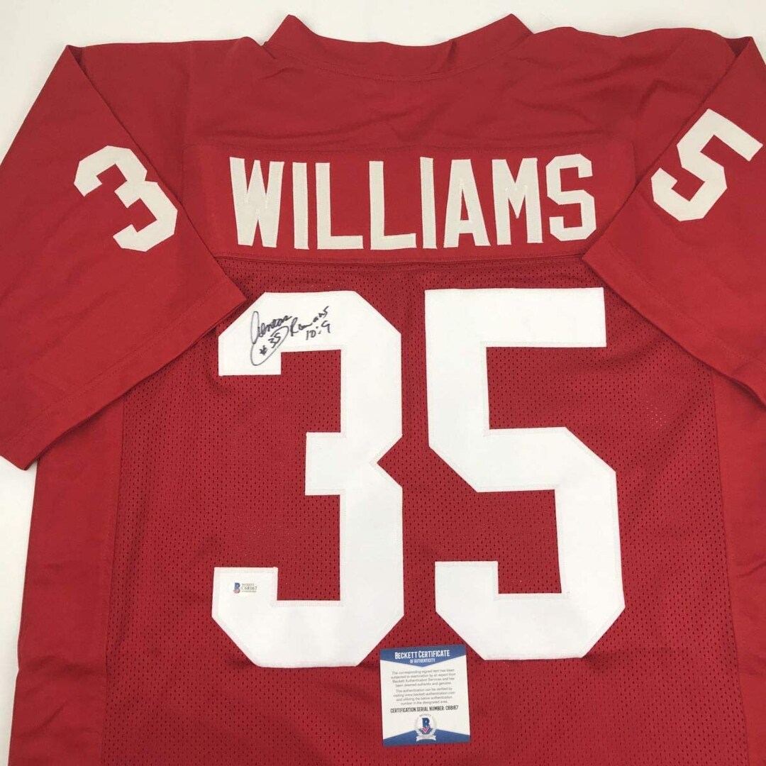 Autographed/signed Aeneas Williams Arizona Red Football Jersey Etsy