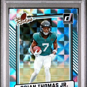 Graded 2024 Panini Donruss Brian Thomas Jr #TR8 The Rookies Rookie RC Football Card PSA 10 Gem Mint