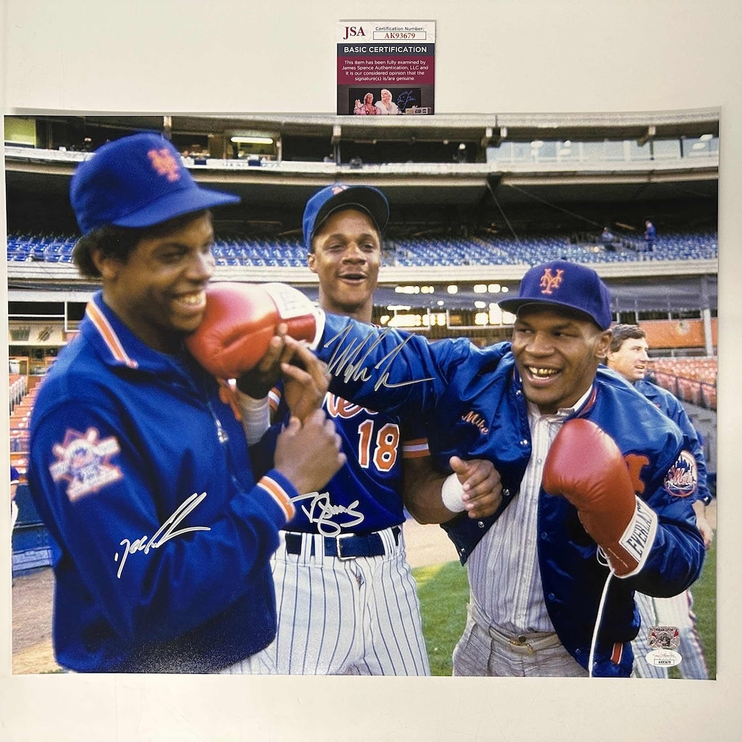 Autographed/signed Mike Tyson Darryl Strawberry Dwight Doc Gooden New ...