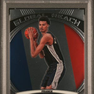 Graded 2023 Panini Prizm Victor Wembanyama #2 Global Reach Rookie RC Basketball Card PSA 10 Gem Mint
