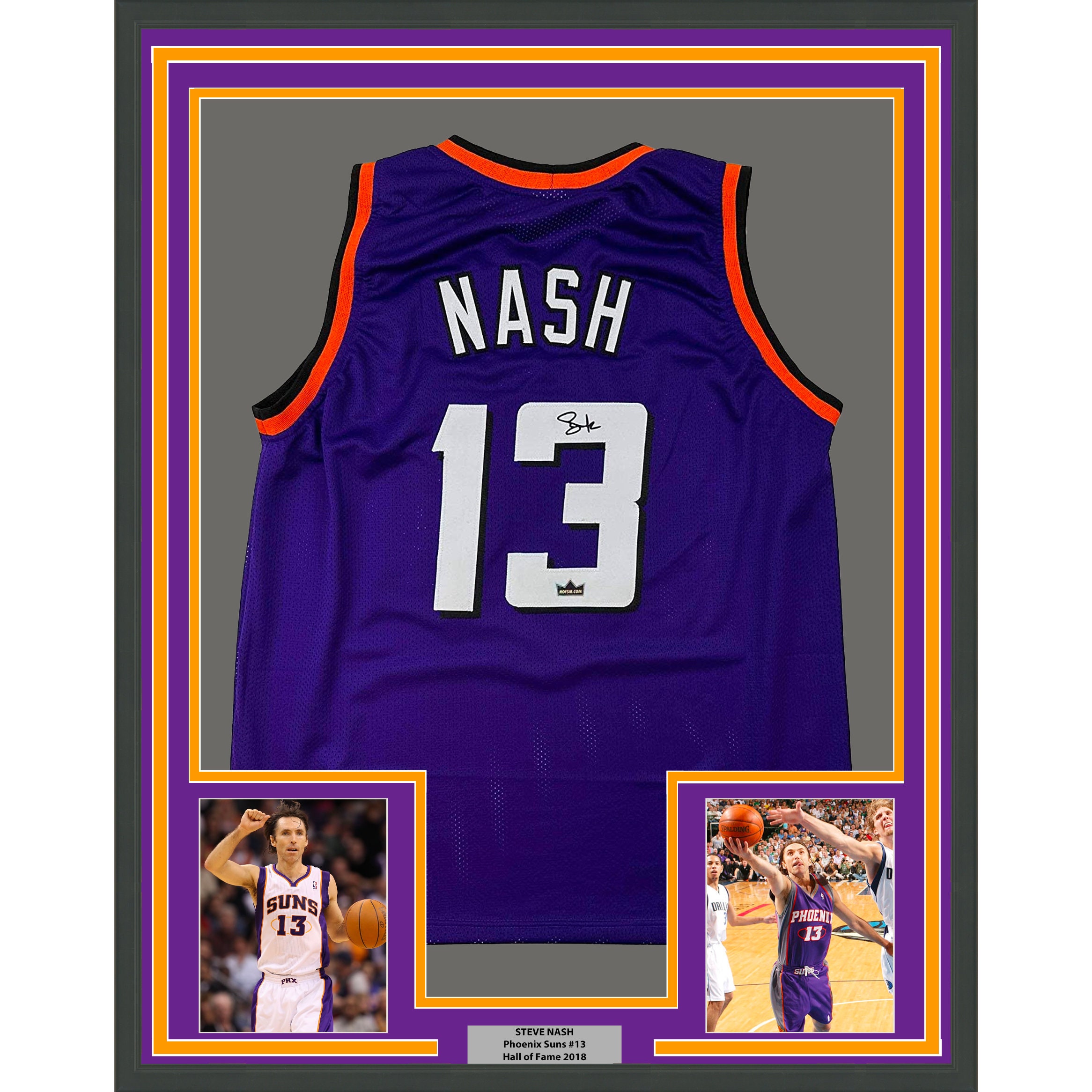 Steve Nash Phoenix Suns authentic Reebok purple game model stitched jersey