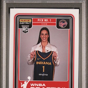 Graded 2024 Panini Instant WNBA Caitlin Clark #DN1 Draft Night Rookie RC basketball card psa 9 mint