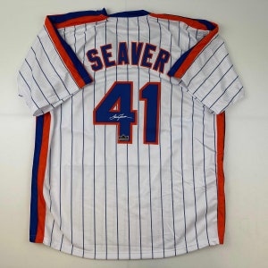 Men's 1969 New York Mets #41 Tom Seaver Authentic Grey Throwback Baseball Jersey