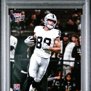 Graded 2024 Topps Now Brock Bowers #17 Rookie RC Football Card PSA 10 Gem Mint