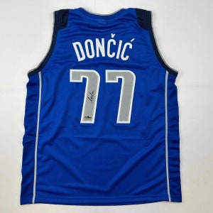 Framed Facsimile Autographed Dirk Nowitzki 33x42 Blue Reprint Laser Auto Jersey