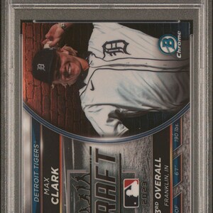 Graded 2023 Topps Bowman Draft Max Clark #BDN8 Draft Night Rookie RC Baseball Card PSA 10 Gem Mint