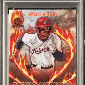 Graded 2024 Topps Bowman Dylan Crews #RI11 Rising Infernos Rookie RC Baseball Card PSA 10 Gem Mint