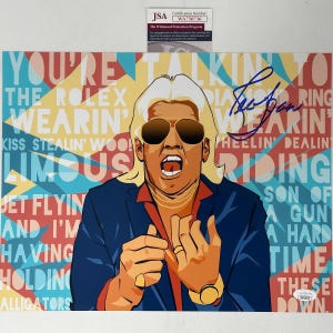 Autographed/Signed Ric Flair Nature Boy 11x14 WWE WWF Wrestling Photo JSA coa #2