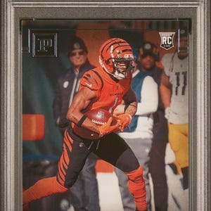 Graded 2021 Panini Chronicles Ja&#39;Marr Chase #PA24 Panini Rookie RC Football Card PSA 10 Gem Mint
