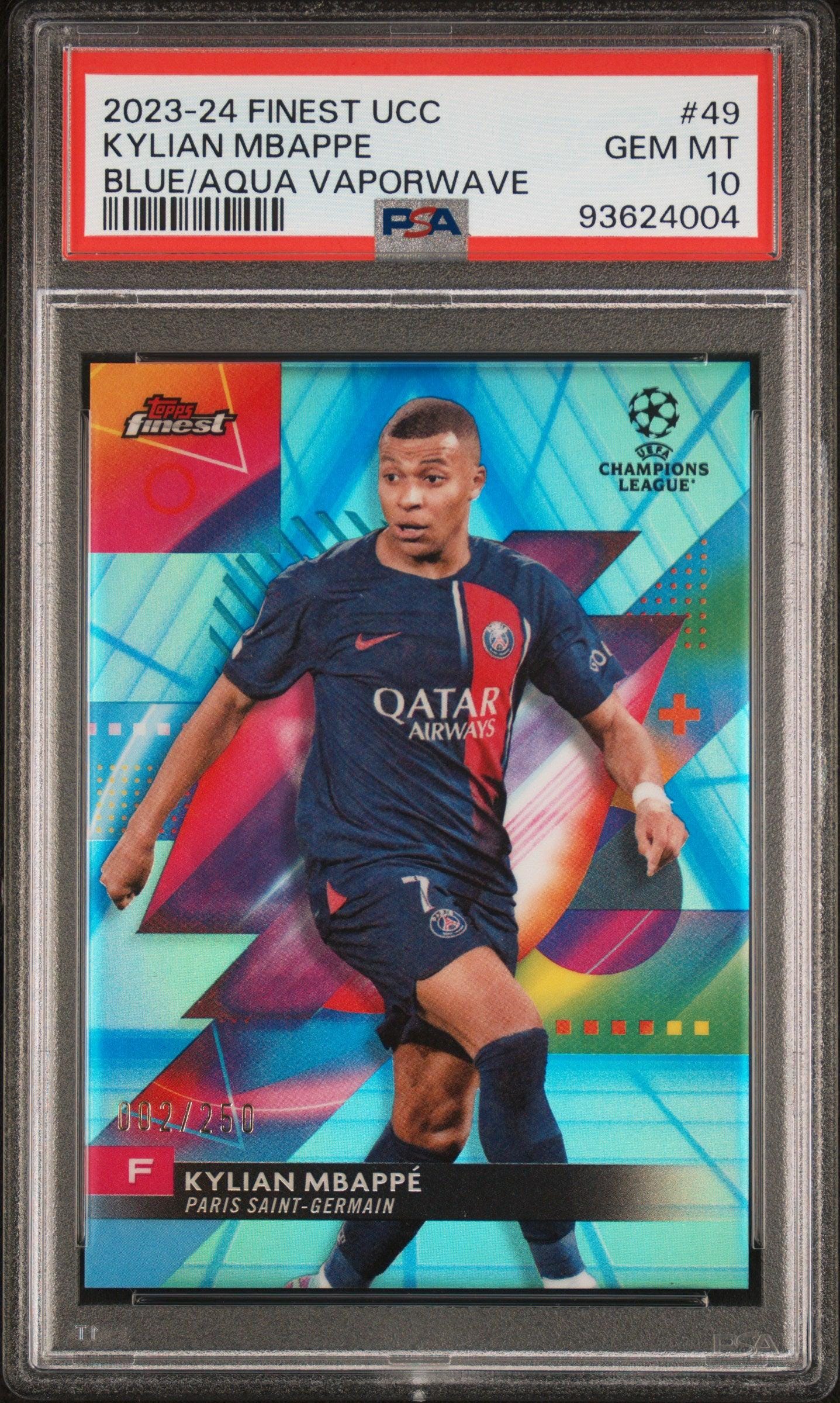 Numbered Soccer Card /250 PSA 10 Gem Mint Kylian Mbappe 2023 Topps