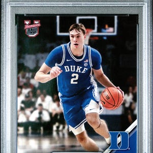 Graded 2024 Topps Bowman U Now Cooper Flagg #DUKE Rookie RC Basketball Card PSA 9 Mint