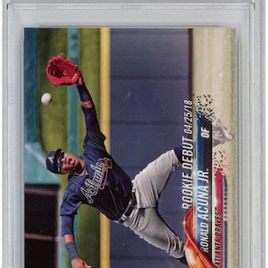 Graded 2018 Topps Update Ronald Acuna Jr. #US252 Rookie RC Baseball Card PSA 10 Gem Mint