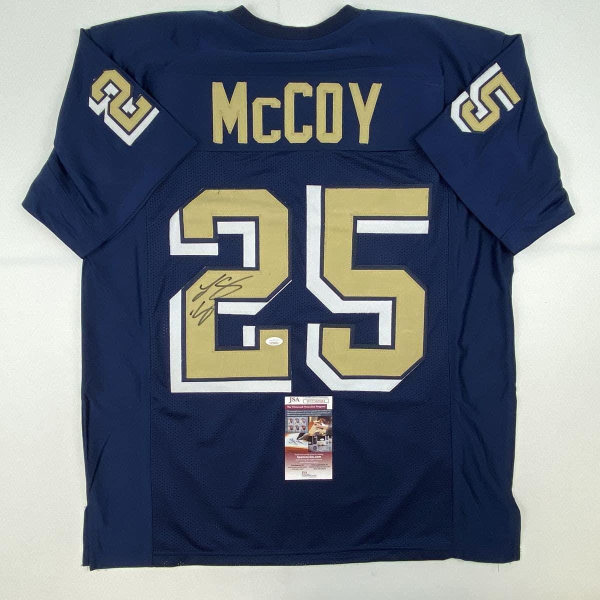 Autographed/signed Lesean Mccoy Pittsburgh Blue College Football