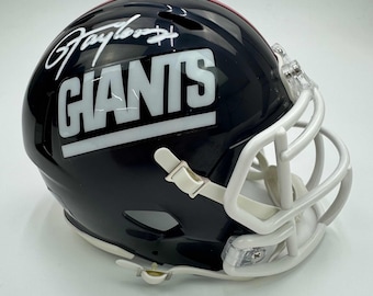 Autographed/Signed Lawrence Taylor New York Giants Retro Mini Football Helmet Beckett BAS COA