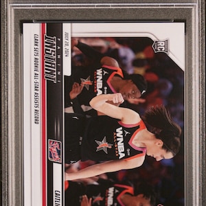 Graded 2024 Panini Instant WNBA Caitlin Clark #162 Rookie RC Basketball Card PSA 9 Mint