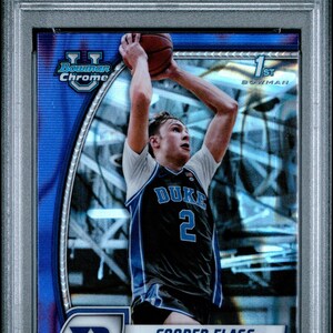 Graded 2024 Topps Bowman Chrome U Cooper Flagg #16 Purple Lava Rookie RC Basketball Card PSA 10 Gem Mint