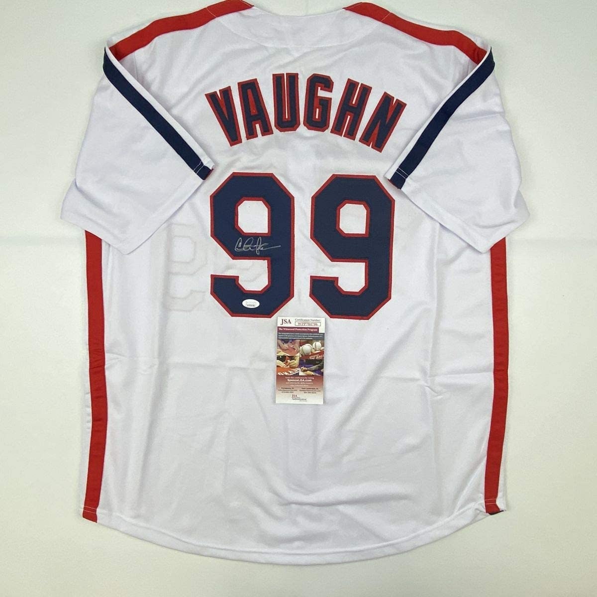 99 rick vaughn jersey 100% Embroidery Logos Throwback vaughn