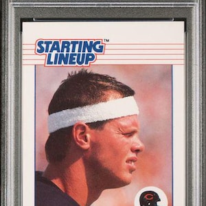 Graded 1988 Kenner Starting Lineup Jim McMahon Football Card PSA 8 NM-MT