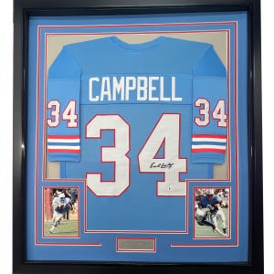 Earl Campbell Houston Oilers On-Field Style Custom Stitched Jersey
