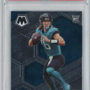 Graded 2021 Panini Mosaic Trevor Lawrence #241 Rookie RC Football Card PSA 9 Mint
