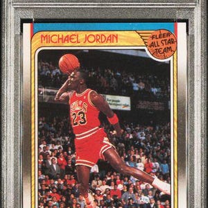 Graded 1988 Fleer All Star Michael Jordan #120 Basketball Card PSA 9 Mint