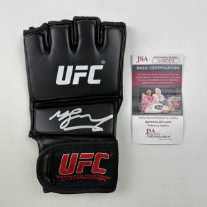 Autographed/Signed Michael Bisping UFC MMA Black Fighting Glove JSA coa auto