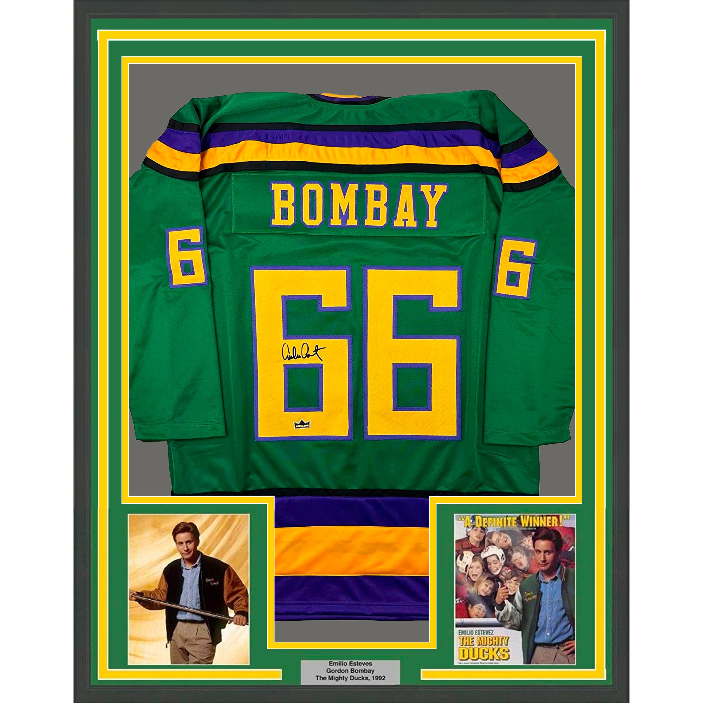 Buy JerseyFame Gordon Bombay #66 Mighty Ducks Movie Ice Hockey