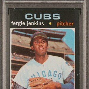 Graded 1971 Topps Fergie Jenkins #280 Baseball Card PSA 4 VG-EX